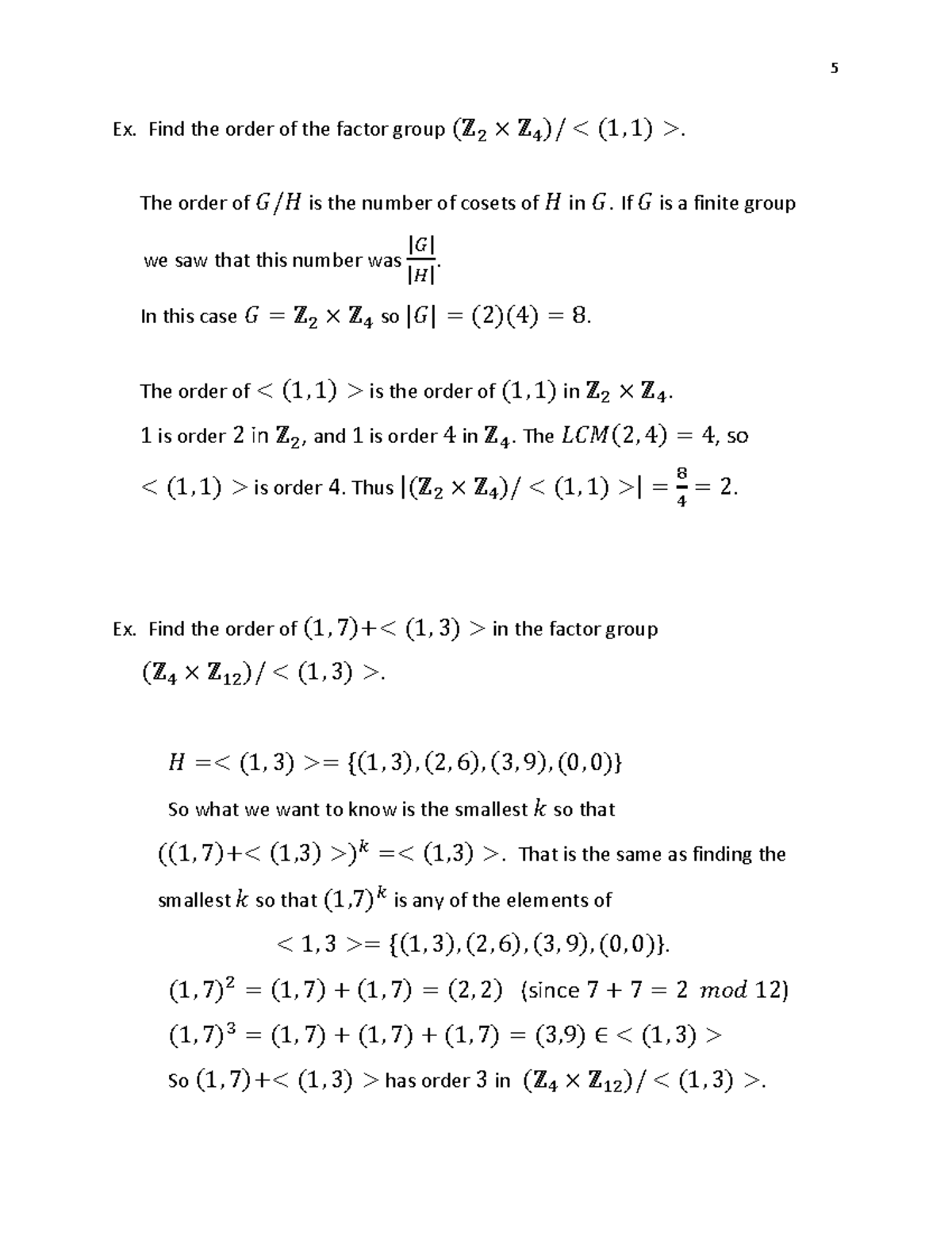 factor-ii-abstract-algebra-ex-find-the-order-of-the-factor-group