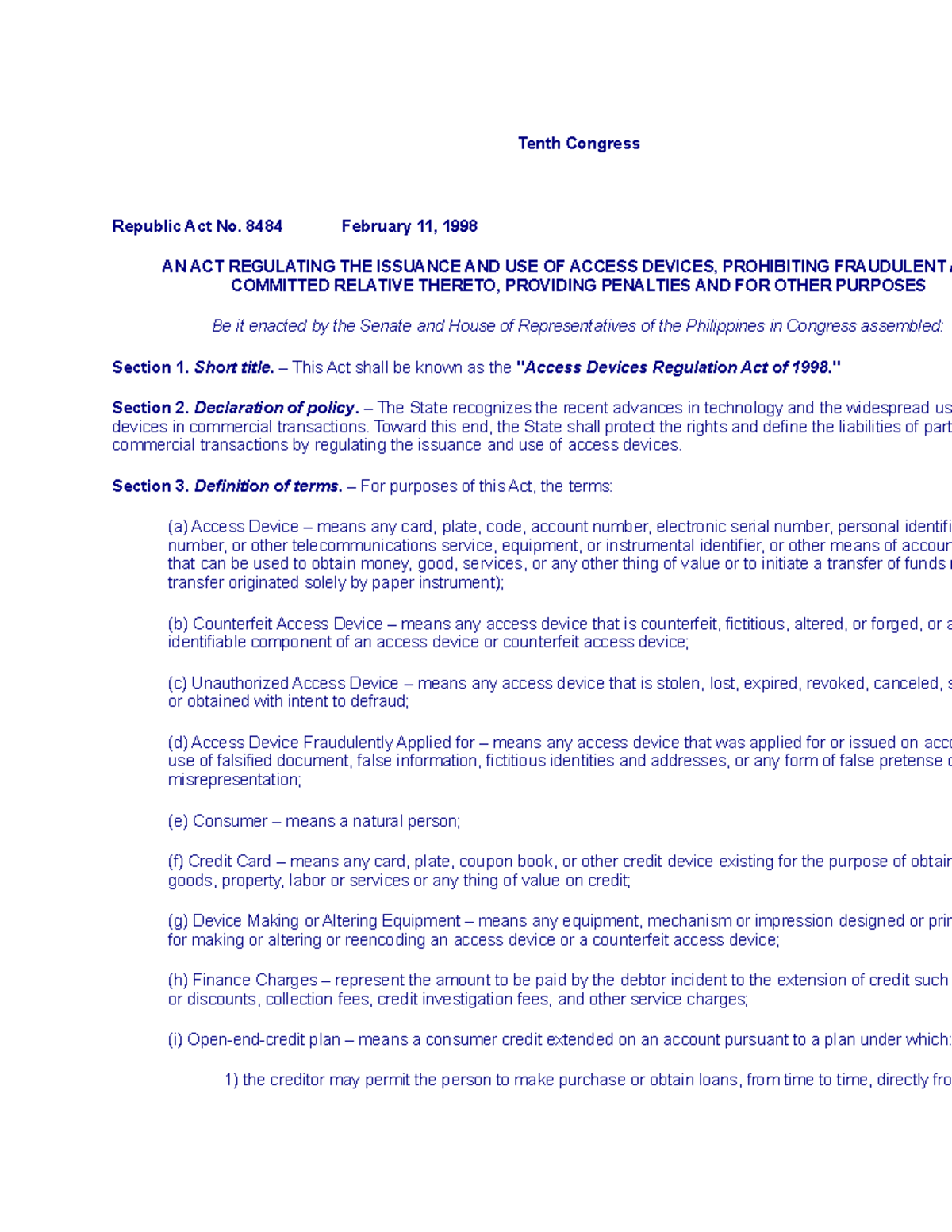 republic-act-8484-information-technology-studocu