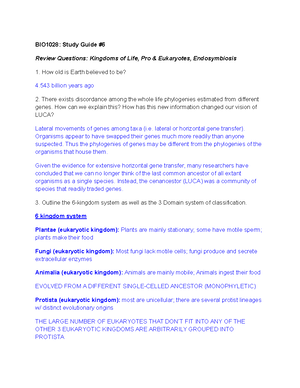 Biology Study Guide Exam 2 - Review Questions: Phylogenetics notes ...