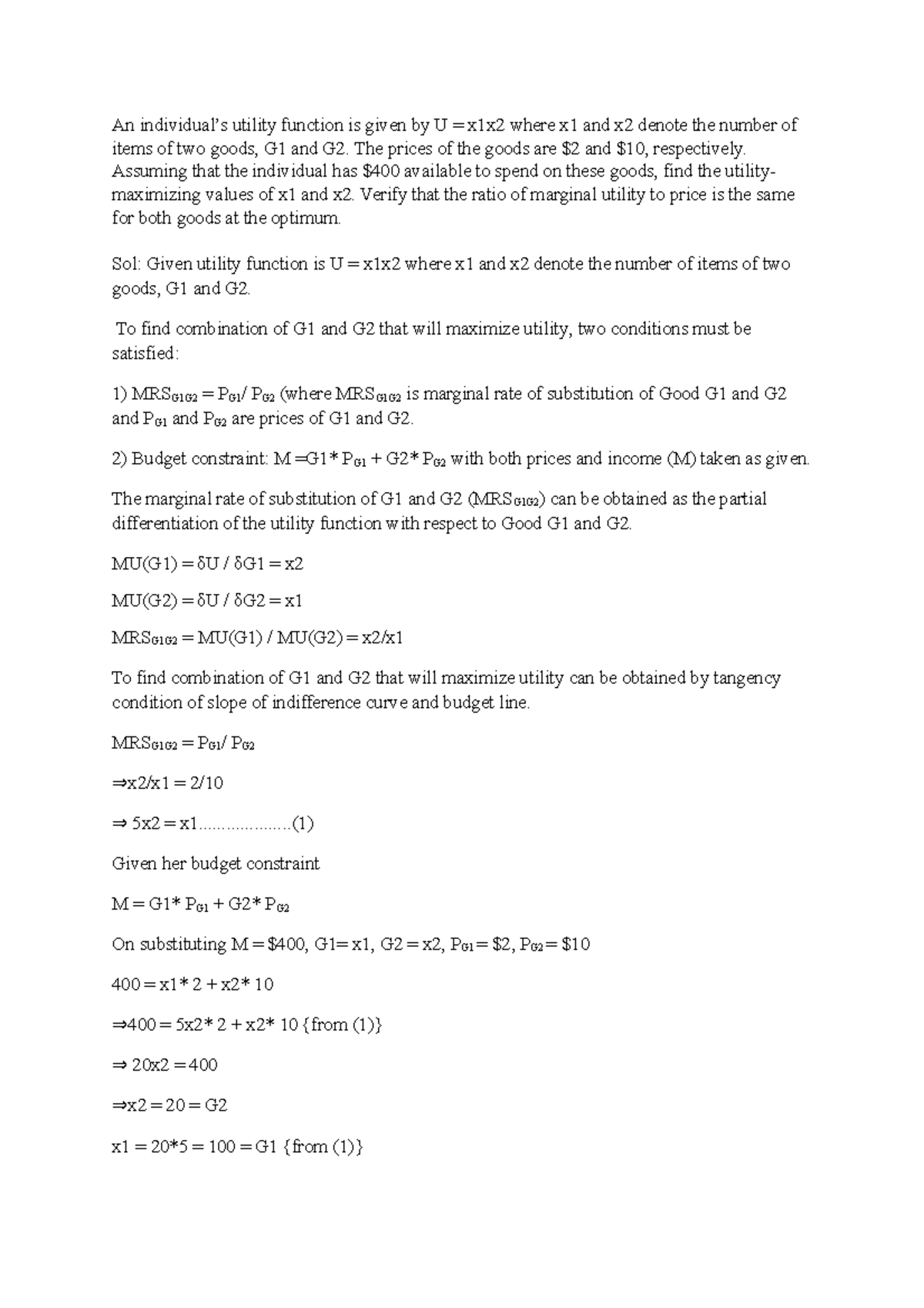 solved-equilibrium-in-the-utility-maximization-model-represents-the