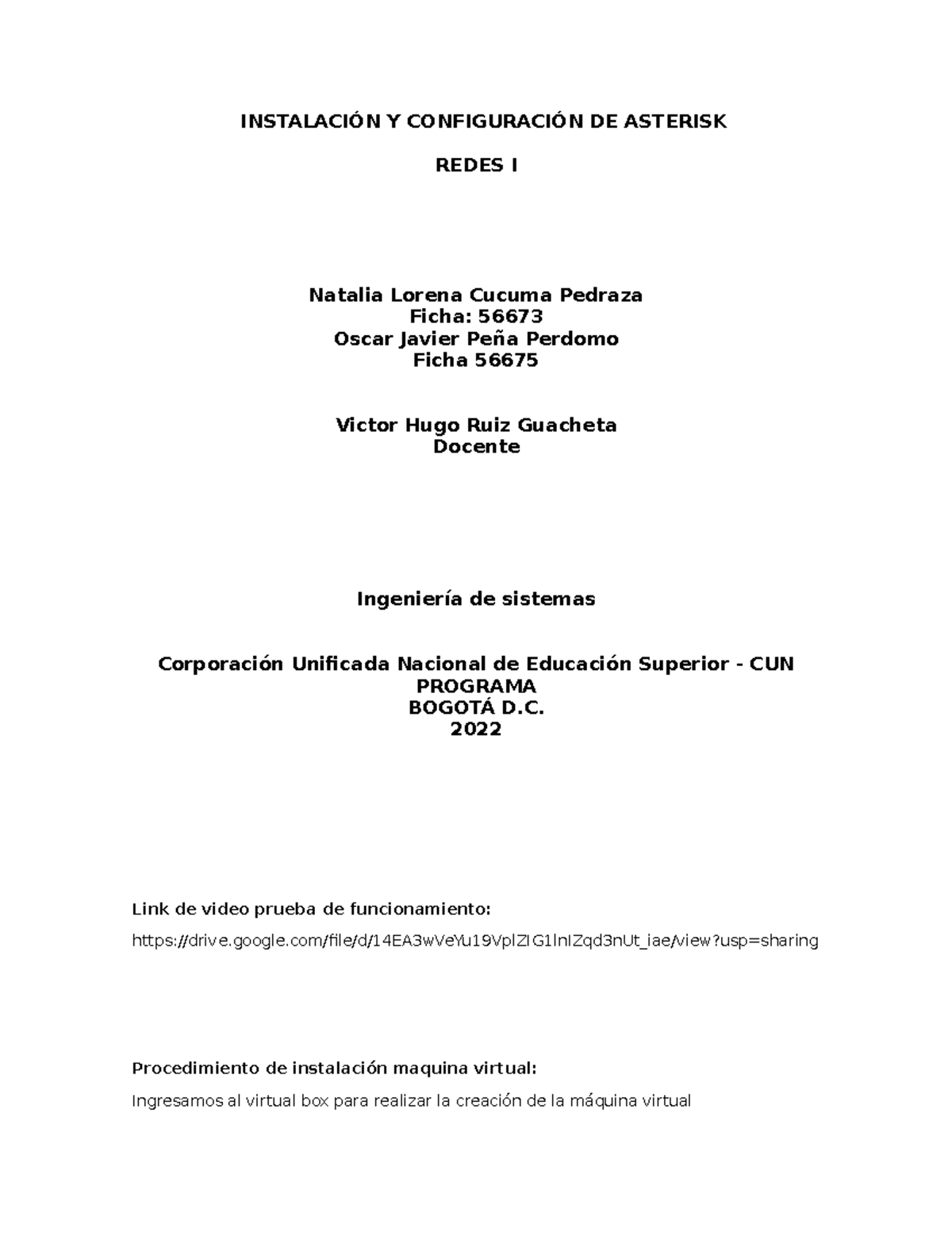 ACA 3 instalación y configuración de asterisk - INSTALACIÓN Y ...
