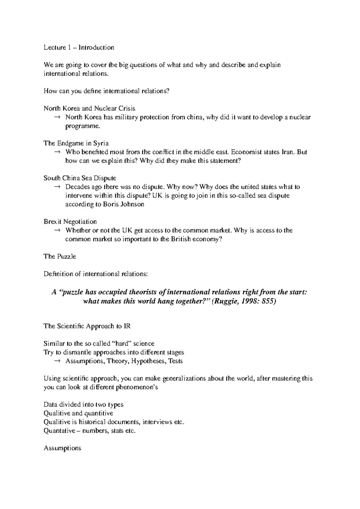 Lecture 1 - Introduction - Lecture 1 – Introduction We are going to ...