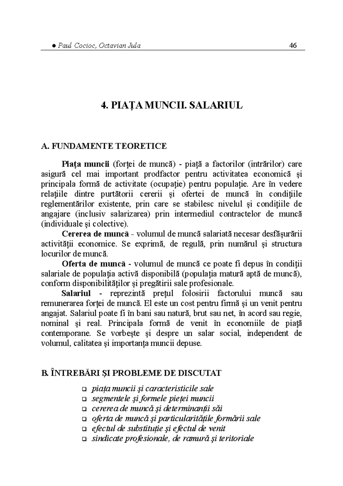 04Piatamuncii Lecture notes 13 4. PIAŢA MUNCII. SALARIUL A