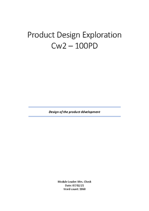 Design for Product Development CW2 - Design for Product Development Cw2 ...