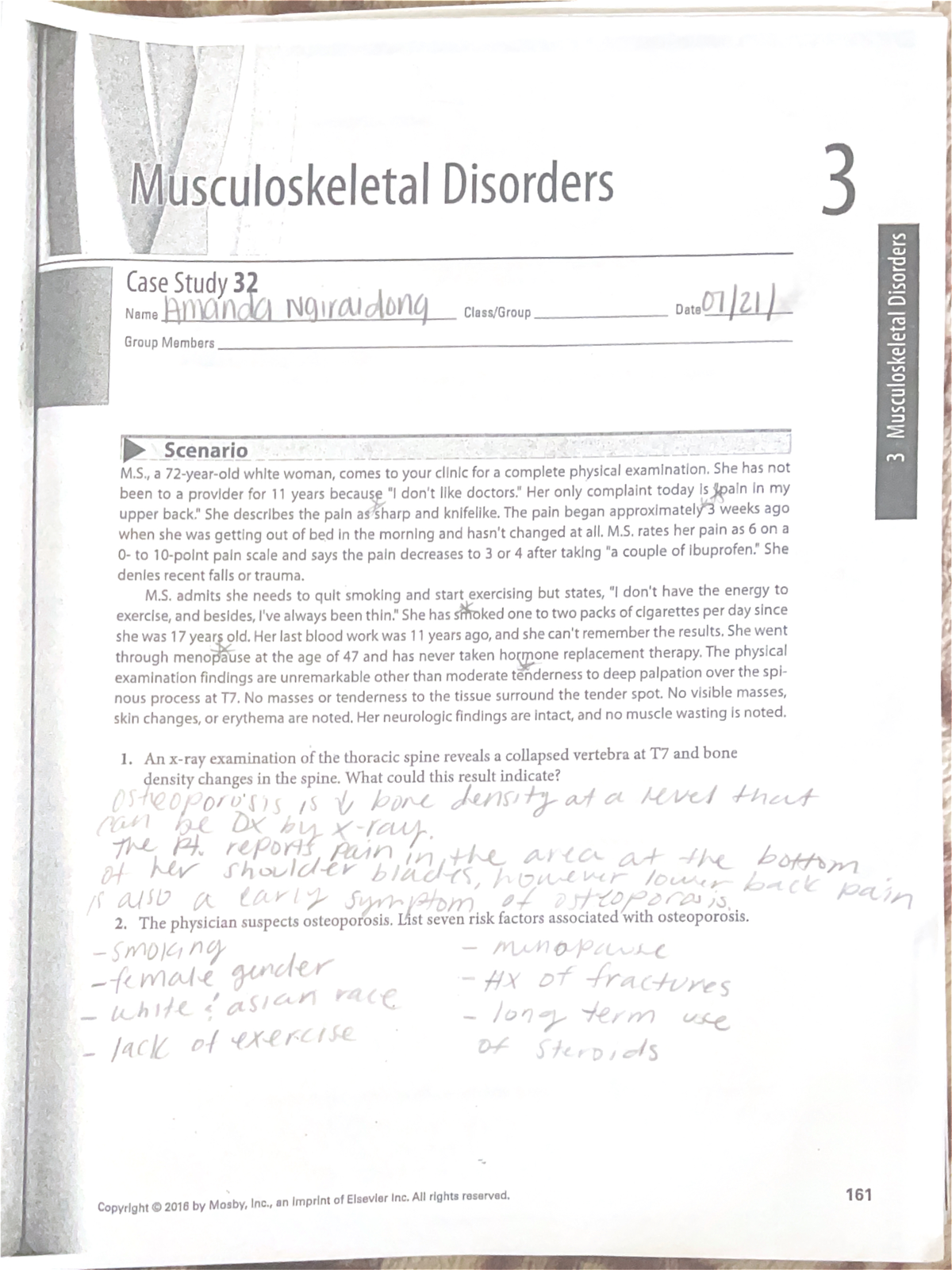 case study 37 musculoskeletal disorders