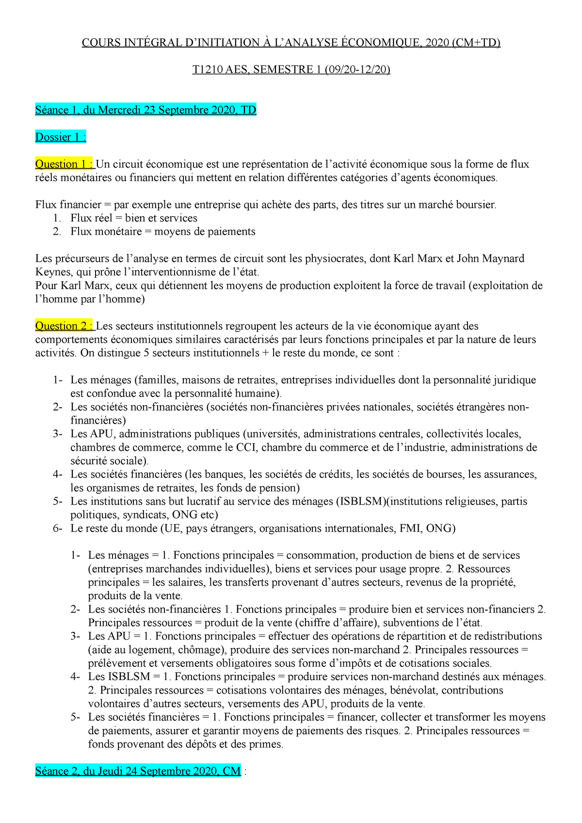 Cours Complet D' Initiation À L' Introduction É Conomique - COURS ...