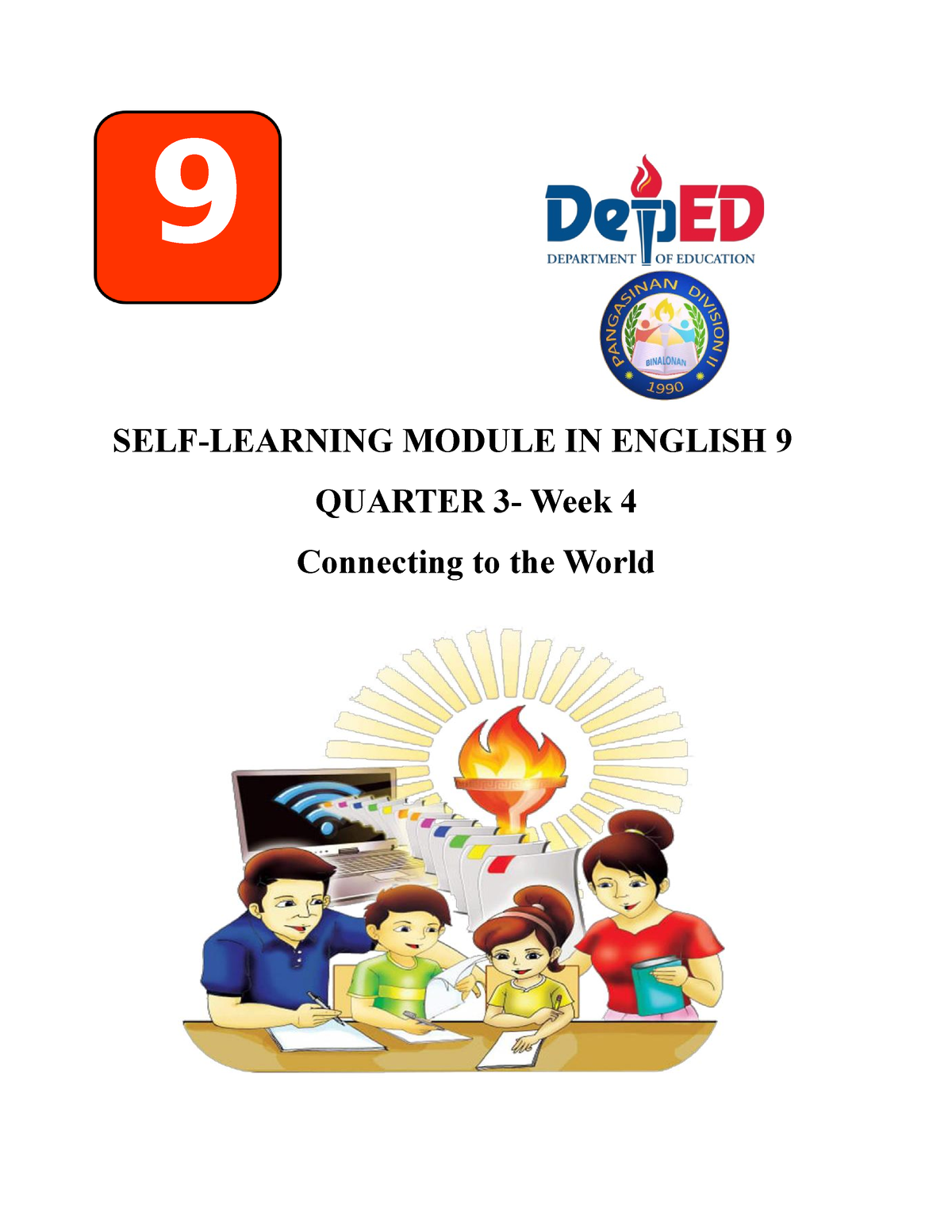 Grade 9 Q3 Module 4 Module 9 Self Learning Module In English 9 Quarter 3 Week 4 Connecting 9400
