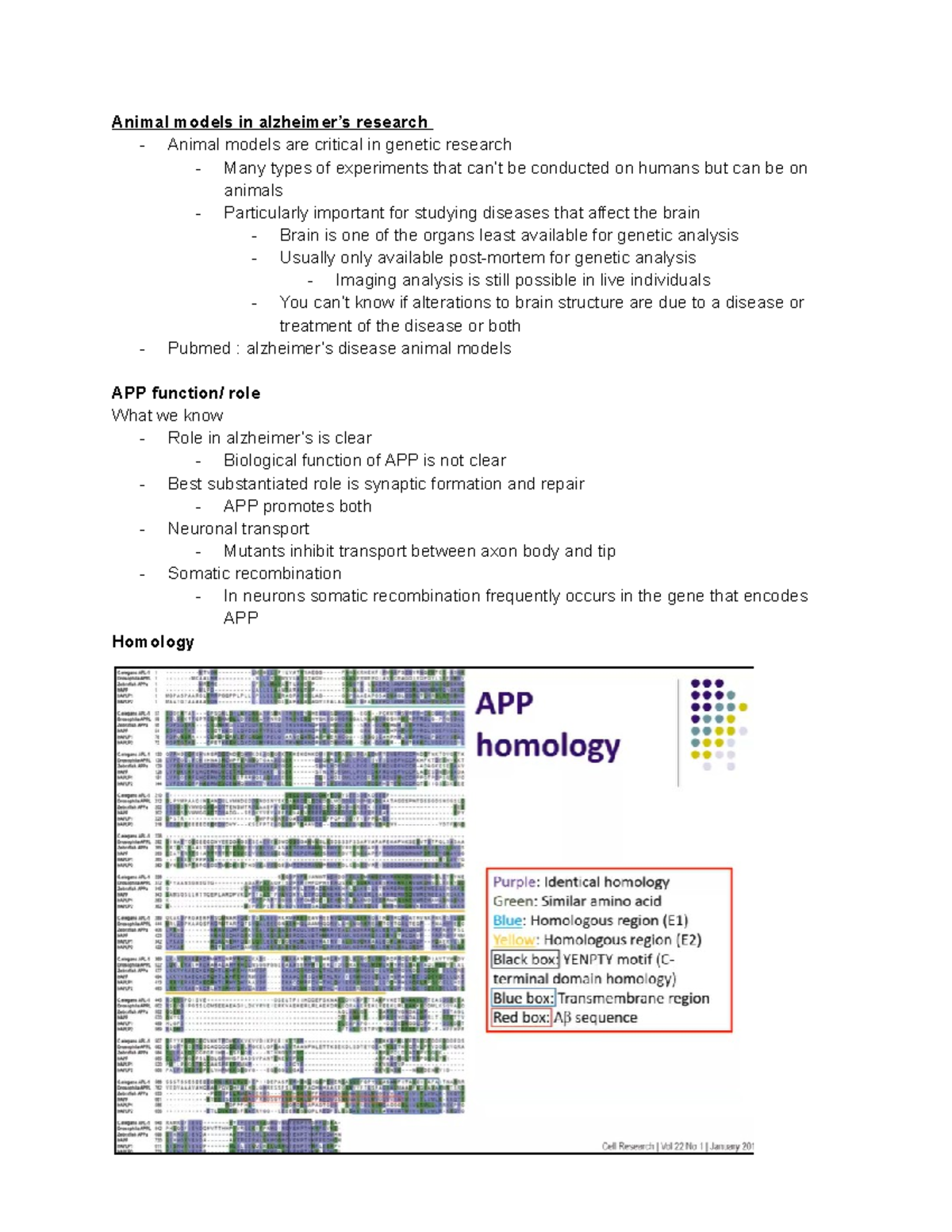 Tutorial 4 Animal models in alzheimer’s research Animal models are