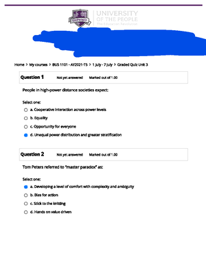 BUS 1101 Principles Of Business Management Graded Quiz Unit 3 ...