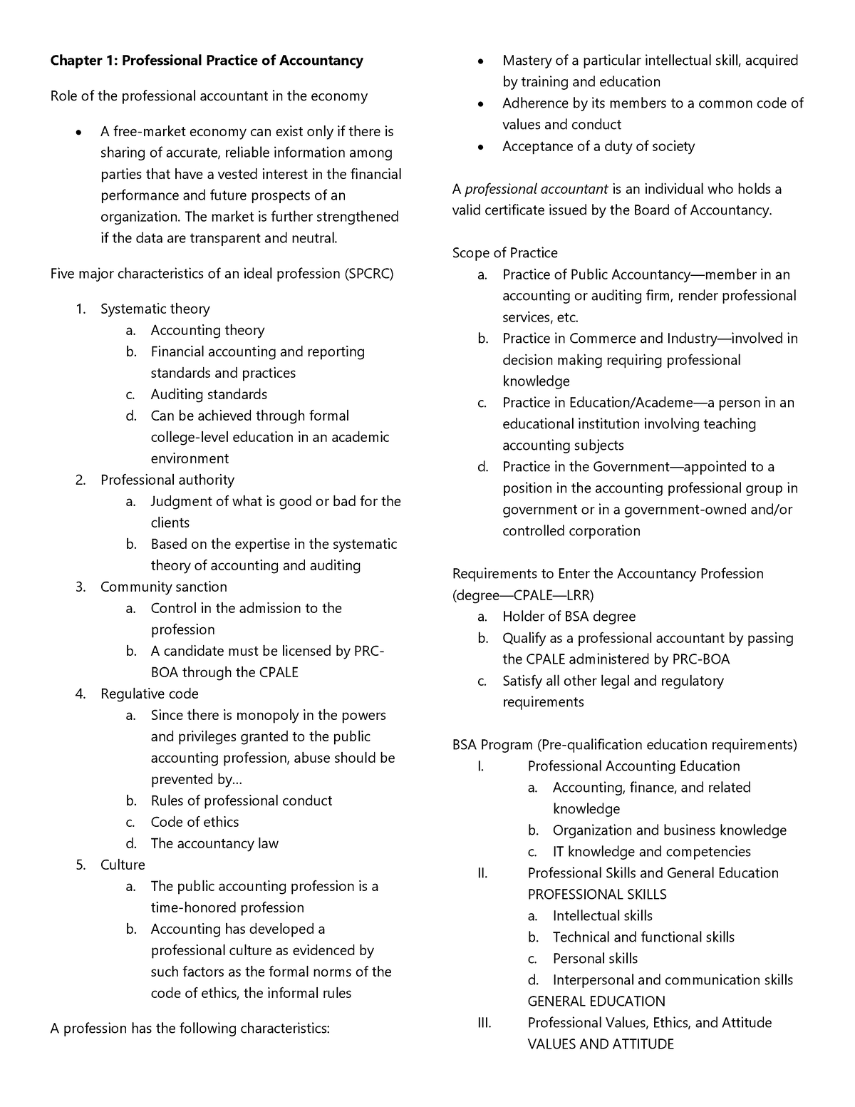 Auditing Theory Cabrera Reviewer Pdf Free - Chapter 1: Professional ...