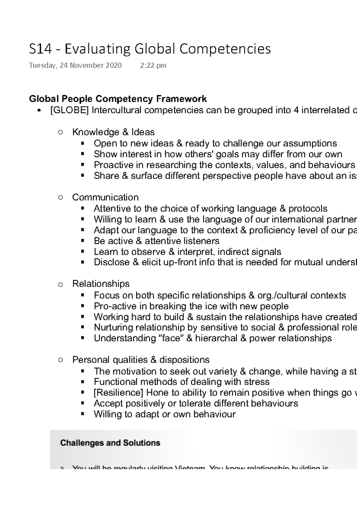 S14 - Evaluating Global Competencies - Global People Competency ...
