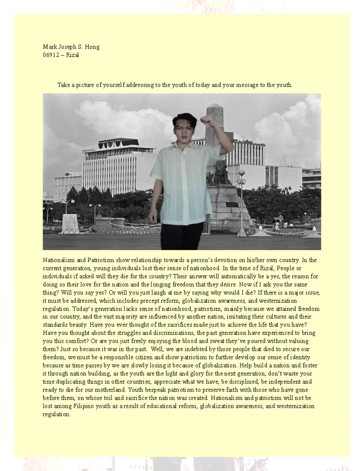 Final Workshop 3 ( Mark Joseph S. Hong) - Mark Joseph S. Hong 06912 ...