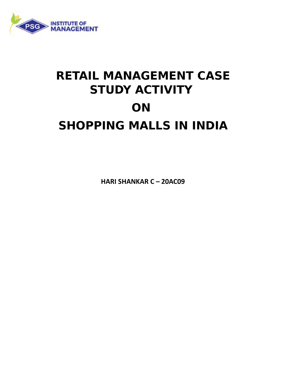 retail management case study with solution ppt