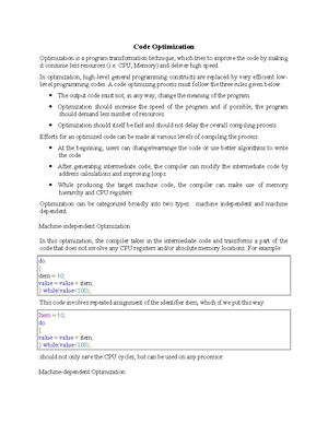 Machine Learning IN Compiler Design-5FIVE Change TO Report Important ...