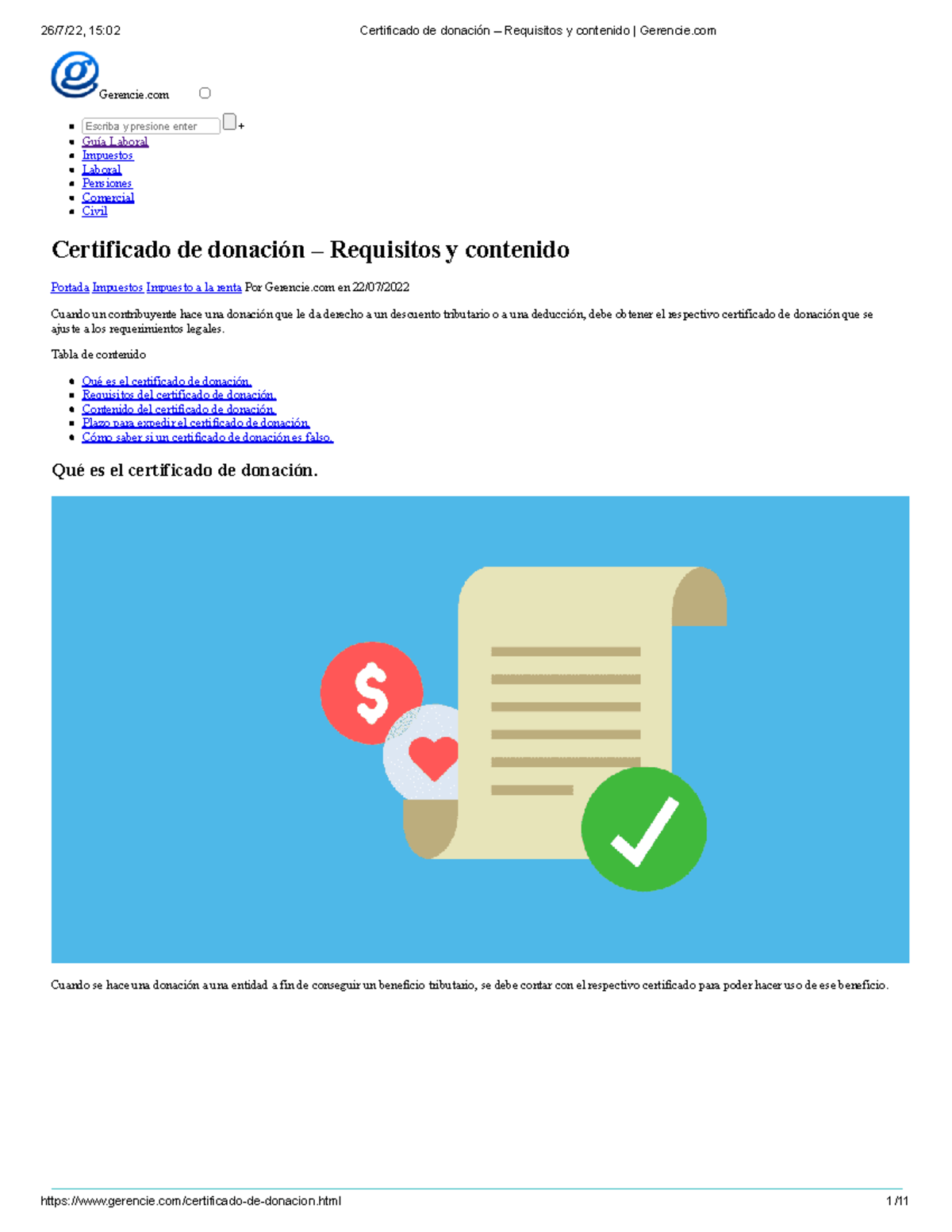 Certificado De Donación Requisitos Y Contenido Html 1 Gerencie