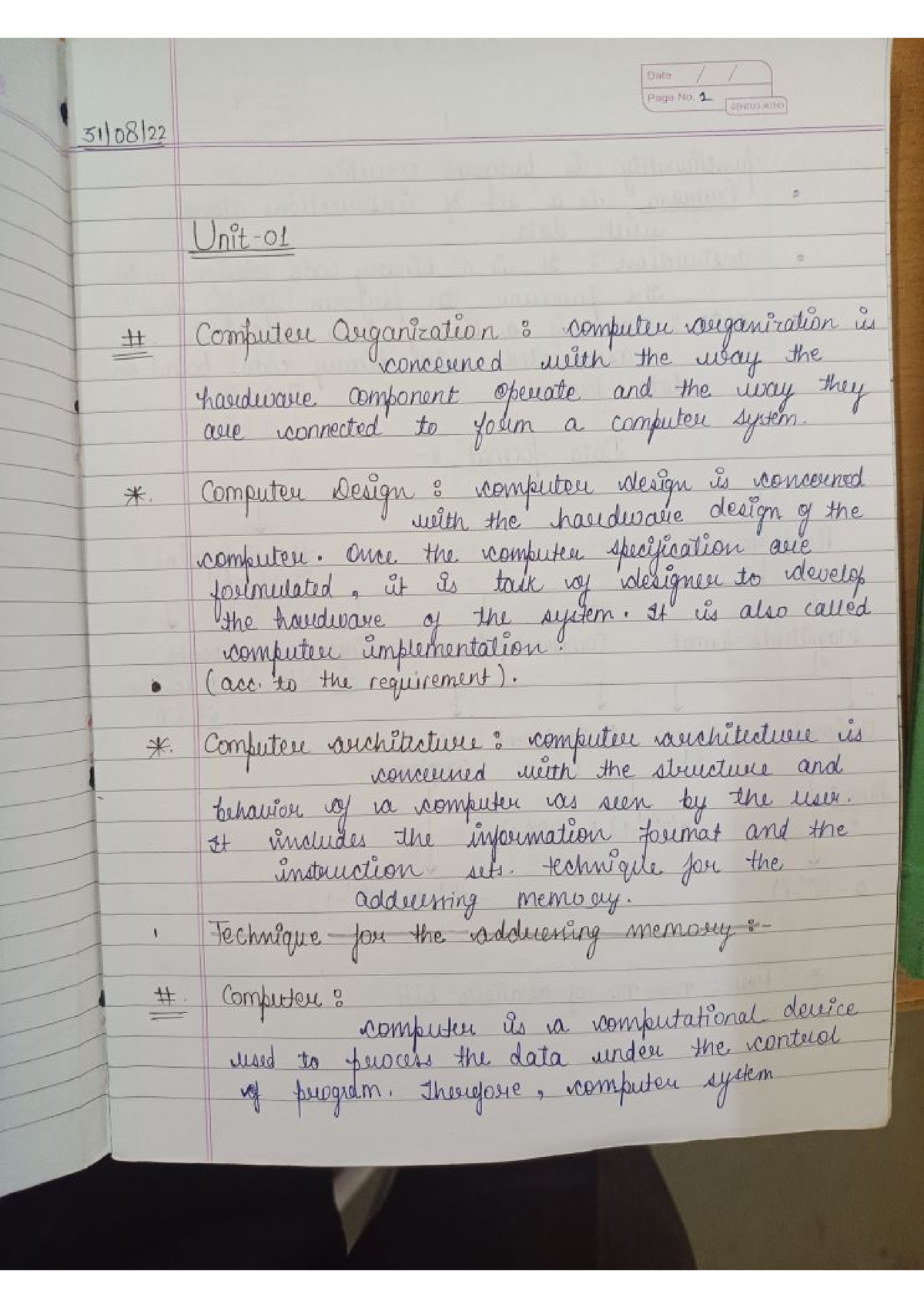 COA Unit 1 - Computer Organization And Architecture - Computer ...