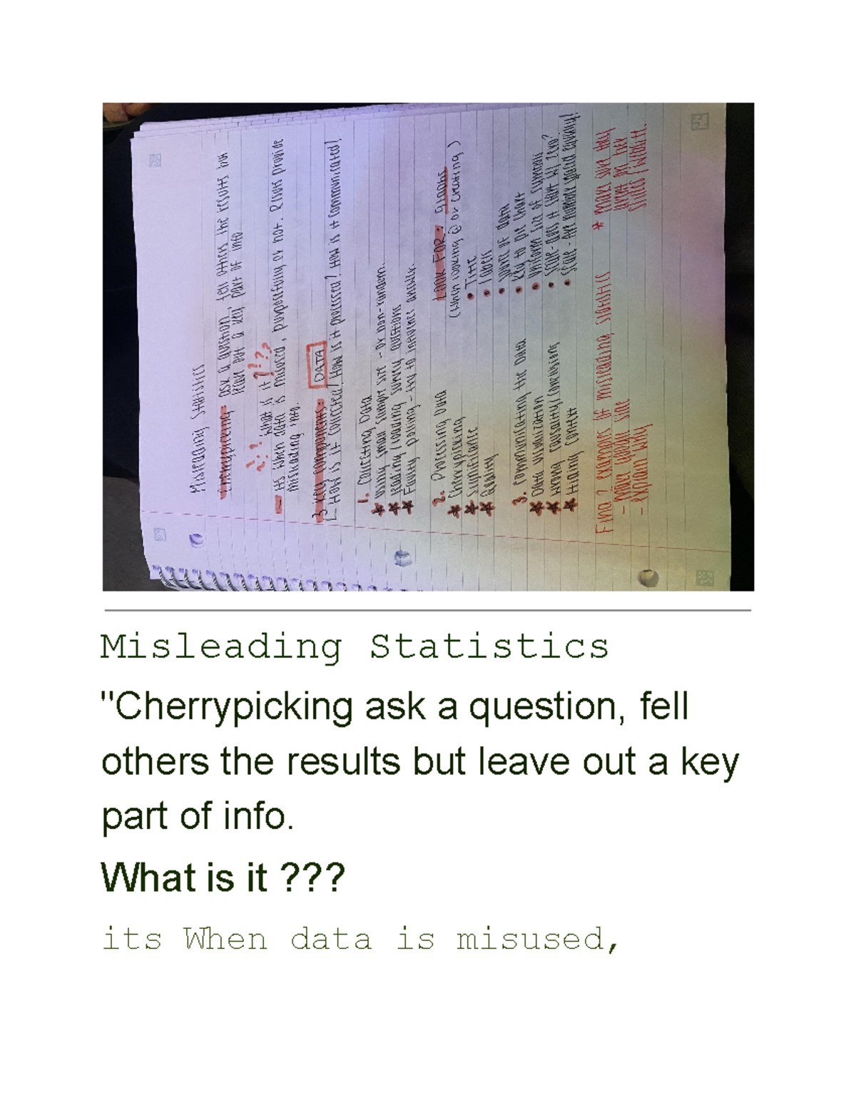 misleading statistics - Misleading Statistics 