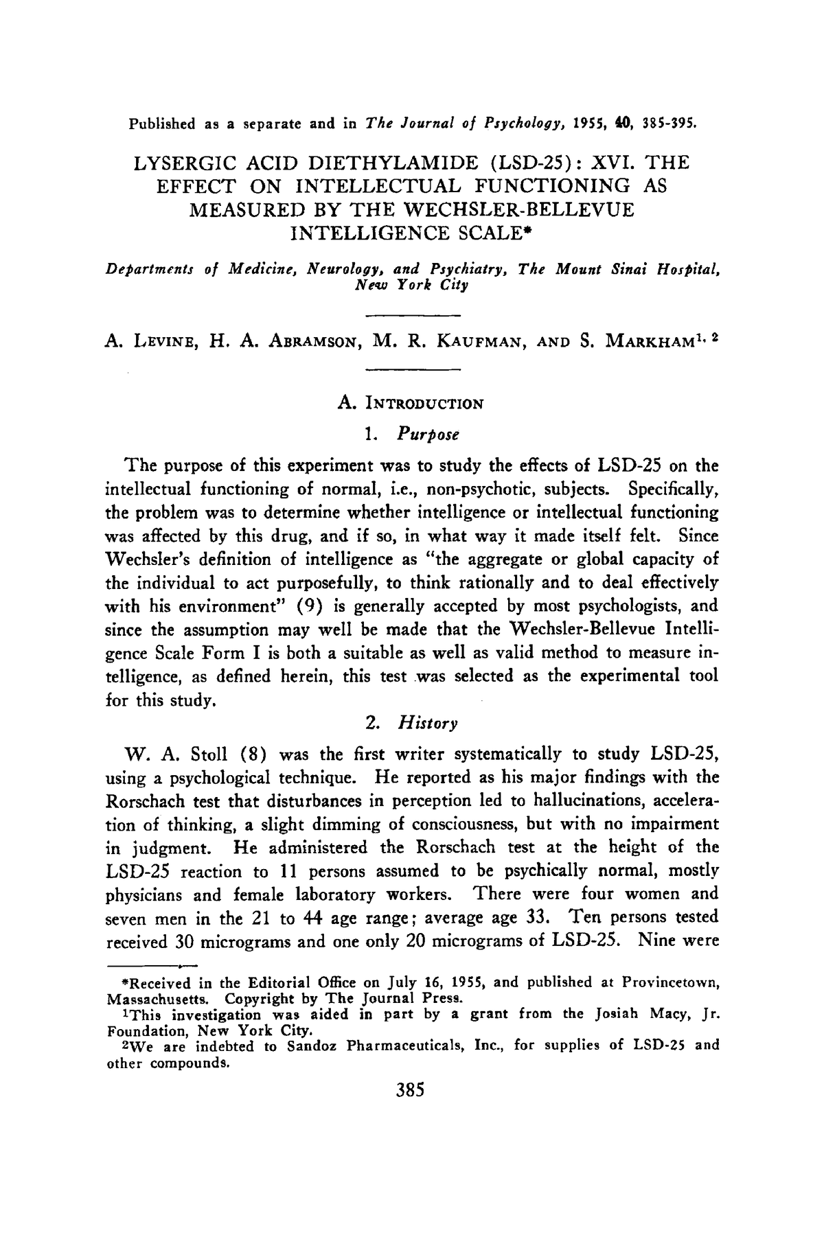 Levine 1955 - Published as a separate and in T h e Journal of ...