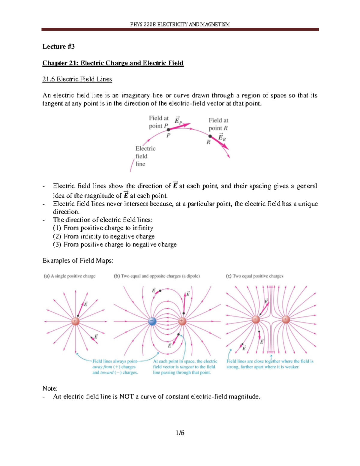 Lecture 3 - Professor Li Gao - PHYS 220B ELECTRICITY AND MAGNETISM ...