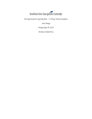 BUS 400 Final - 2 Norma Lora BUS 400 Project 04/15/ Value proposition ...