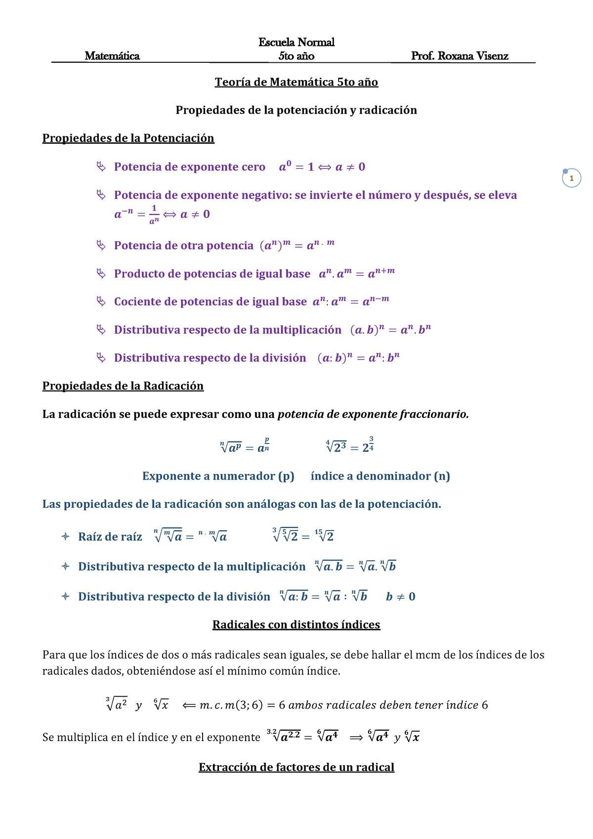 Teoría De Matemática 5to Año - 2022 - Matem·tica 5to AÒo Prof. Roxana ...