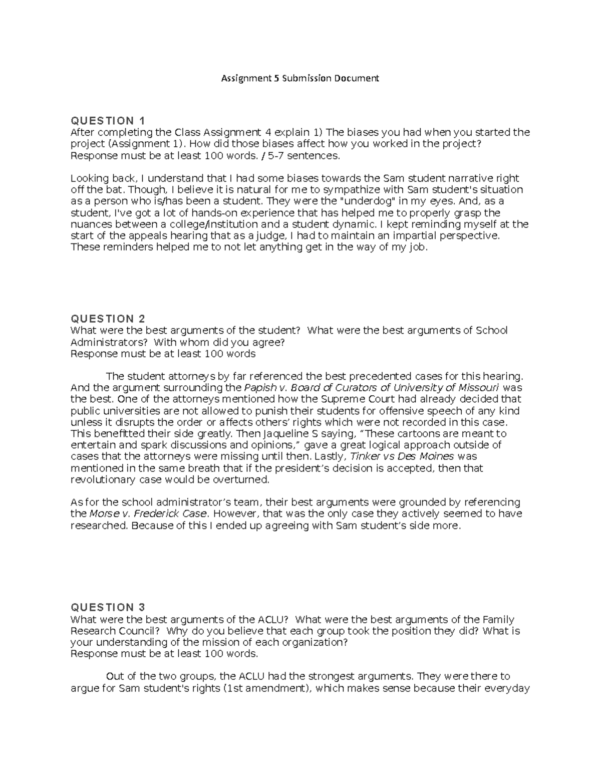 Assignment 5 Submission Document (2) (2)-1 - Assignment 5 Submission ...