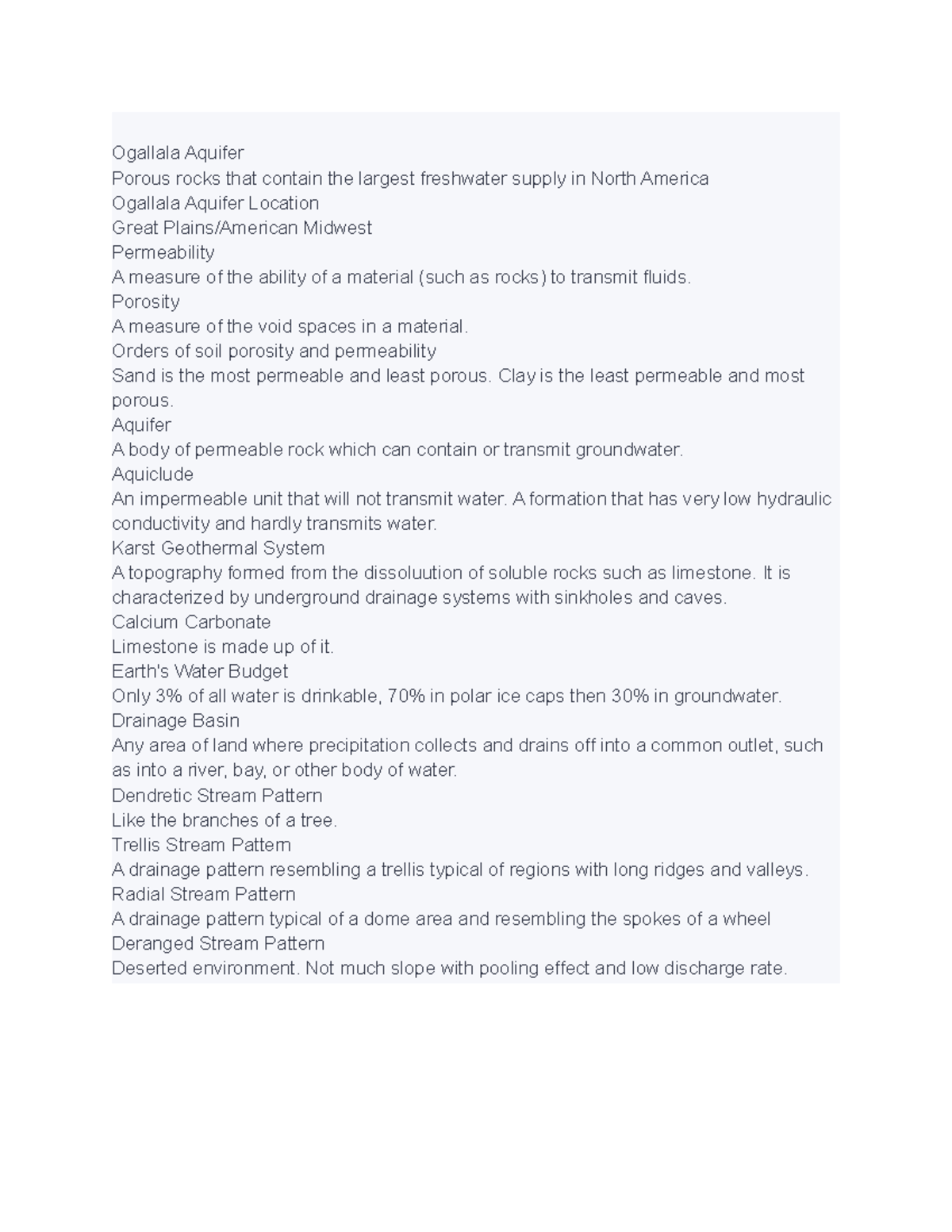physical-geography-final-review-ogallala-aquifer-porous-rocks-that