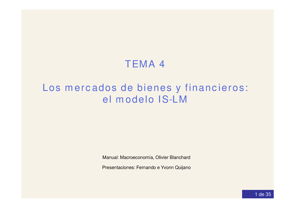 Tema 4.1 - Economía - T EM A 4 L O S M E R C A D O S D E B I E N E S Y ...