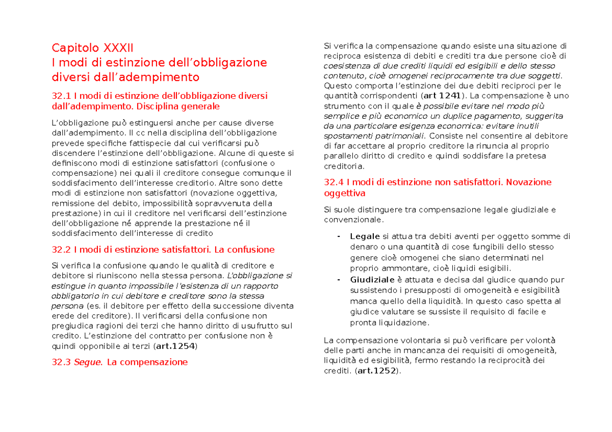 Capitolo 32 - Riassunto Istituzioni di diritto privato ...