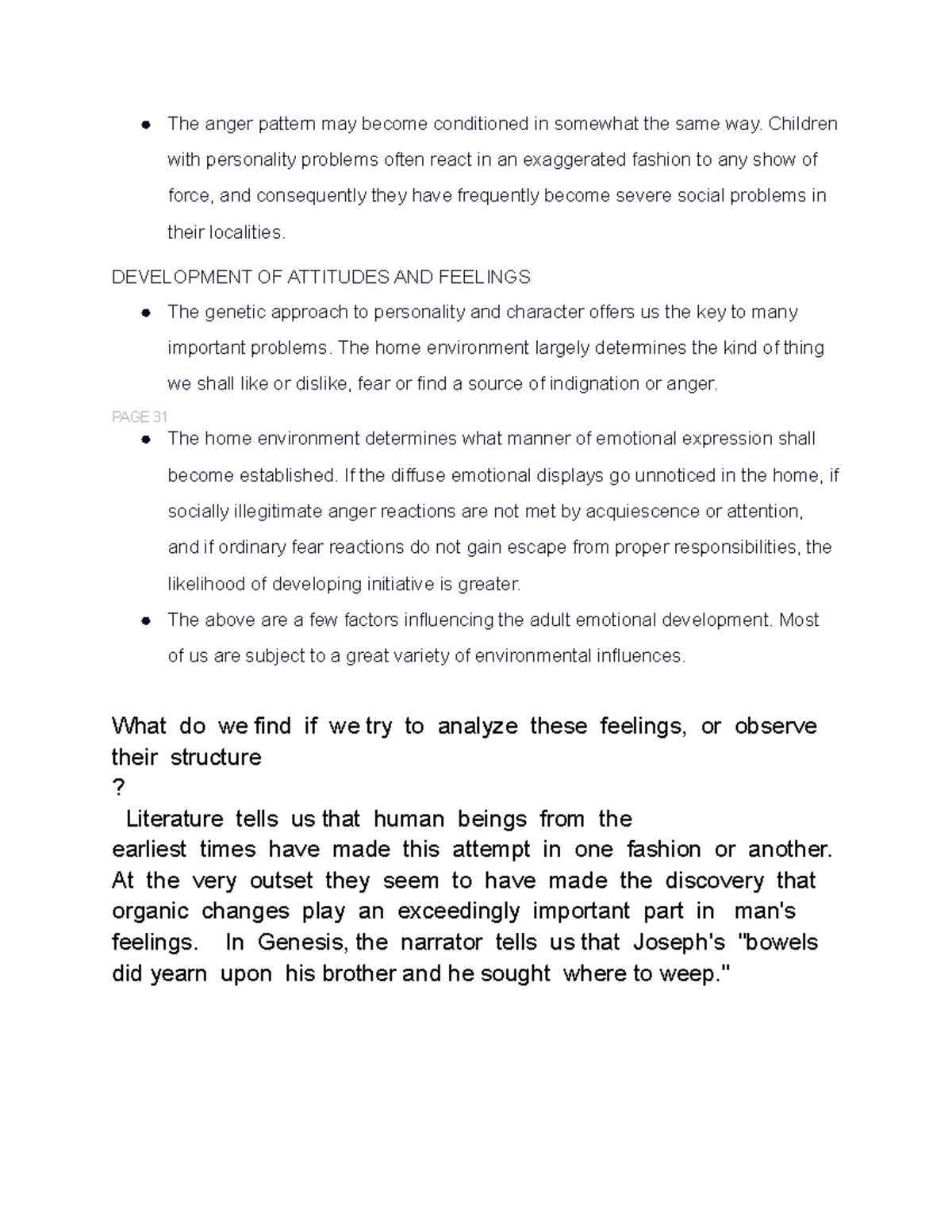 Psychology notes - The anger pattern may become conditioned in somewhat ...
