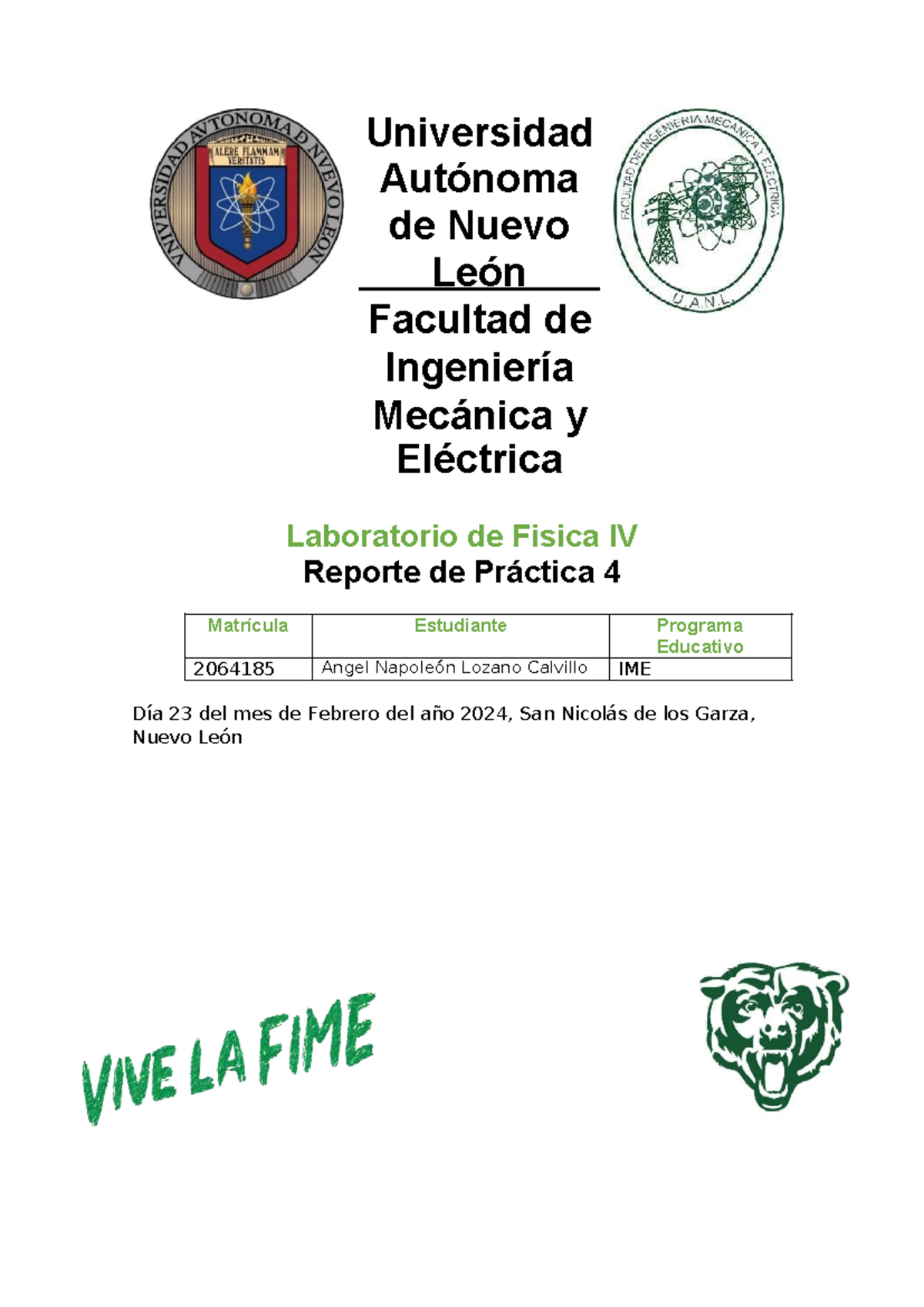 Práctica 4-1 - Practica 4 Fisica 4 - Universidad Autónoma de Nuevo León ...