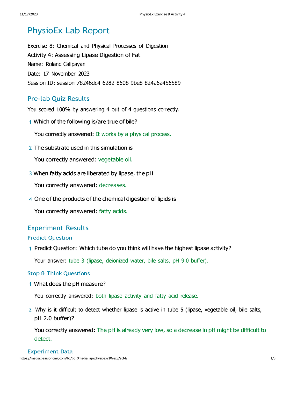 Physio Ex Exercise 8 Activity 4 - 1 Which Of The Following Is/are True ...