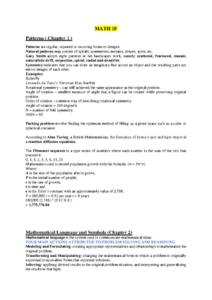Math report - Summary BS Mathematics - 1. crucial for a teacher to ...