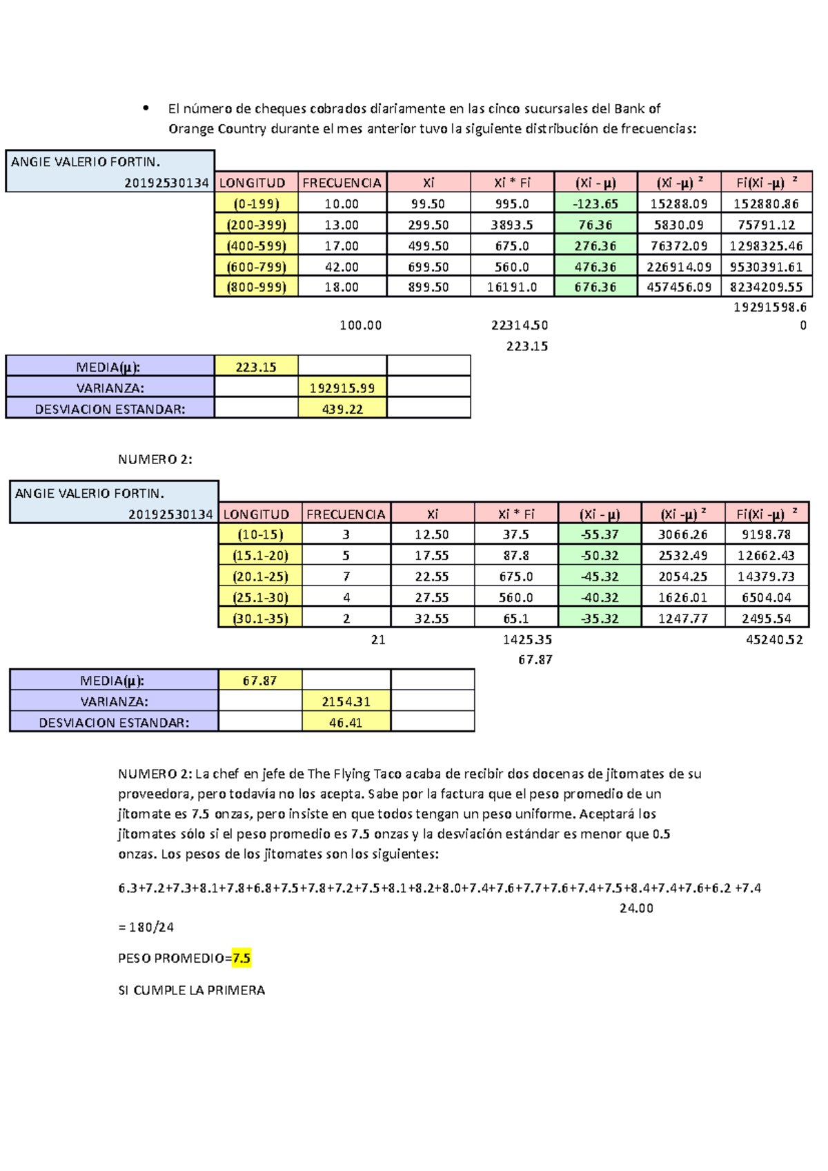 Tarea Apunte De La Tare Numero El N Mero De Cheques Cobrados