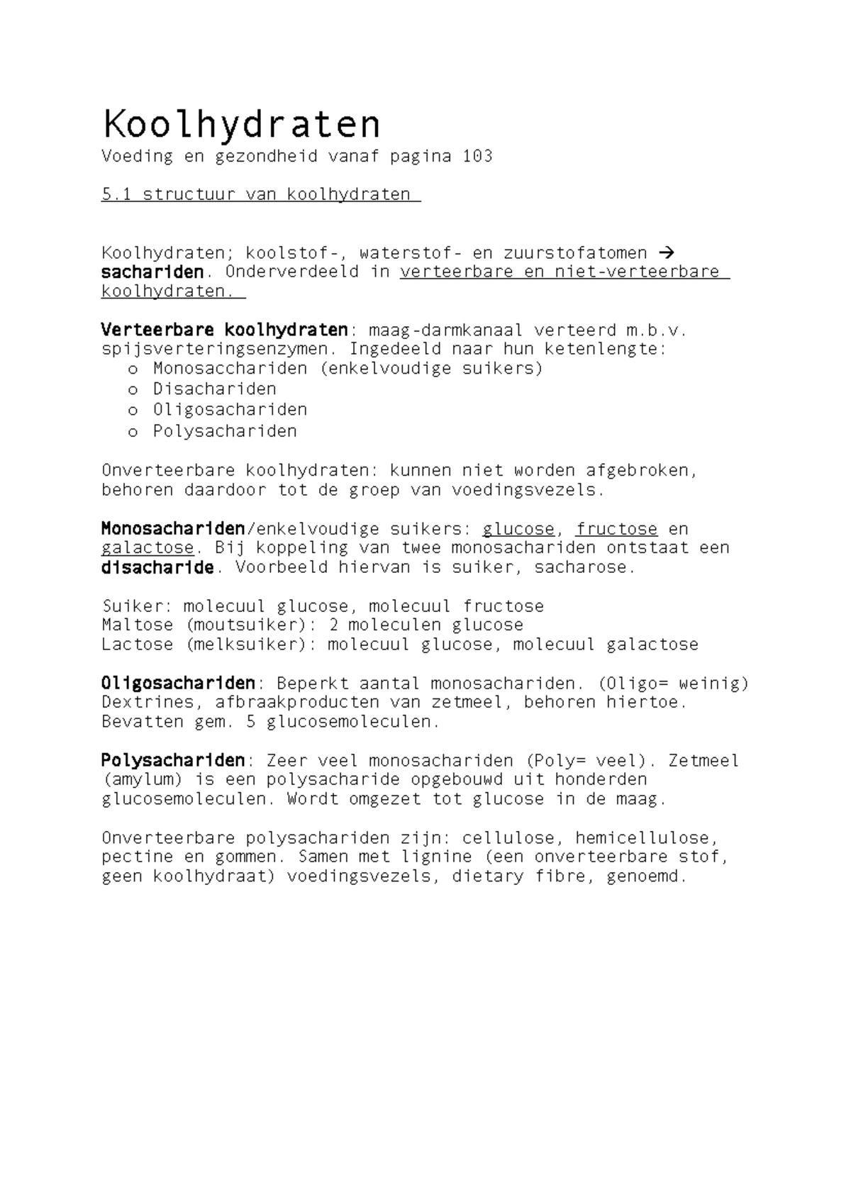 Koolhydraten intro Koolhydraten Voeding en gezondheid vanaf pagina