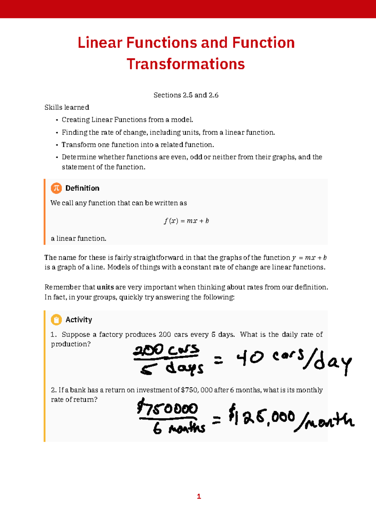 Math112 Set08 2.5-2.6 Sp24 Solutions - Linear Functions and Function ...