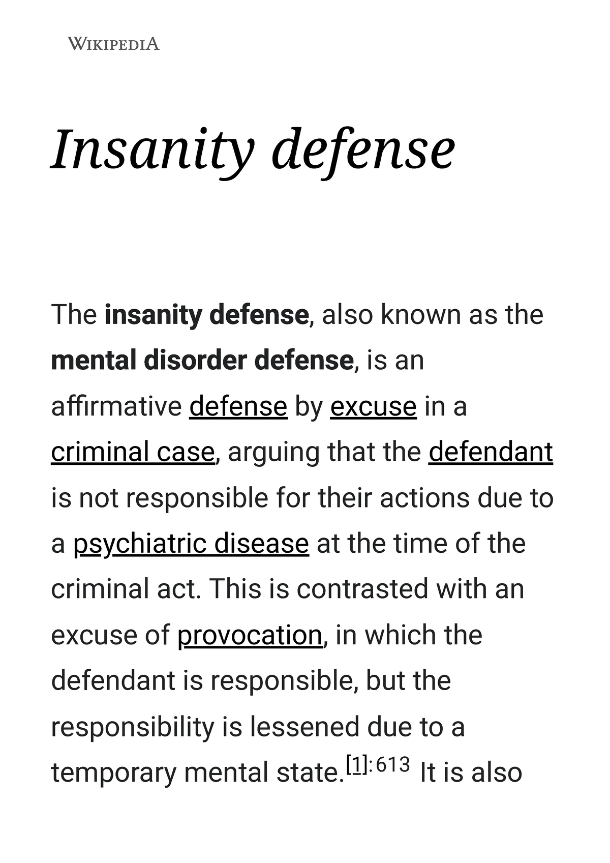 Insanity Defense Wikipedia Insanity Defense The Insanity Defense Also Known As The Mental