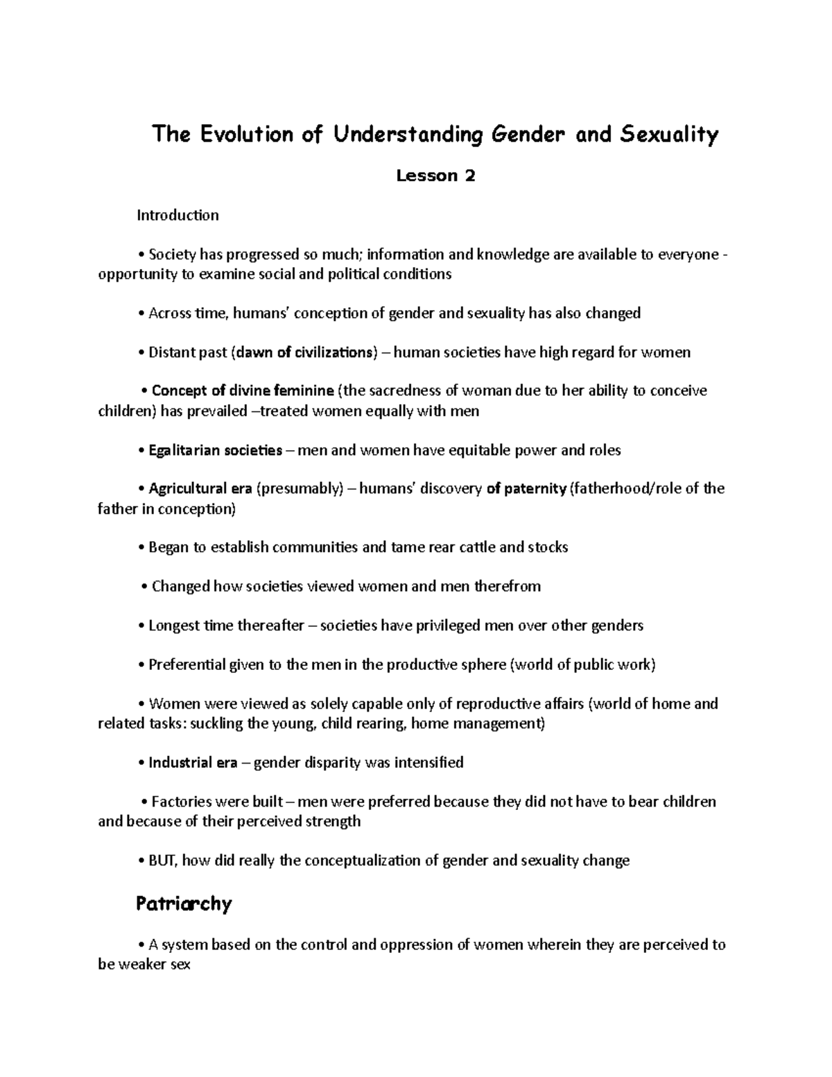 The Evolution Of Understanding Gender And Sexuality Summary The Evolution Of Understanding 4916