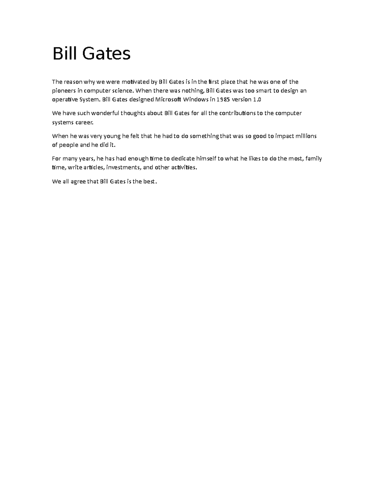 Bill Gates - When there was nothing, Bill Gates was too smart to design ...