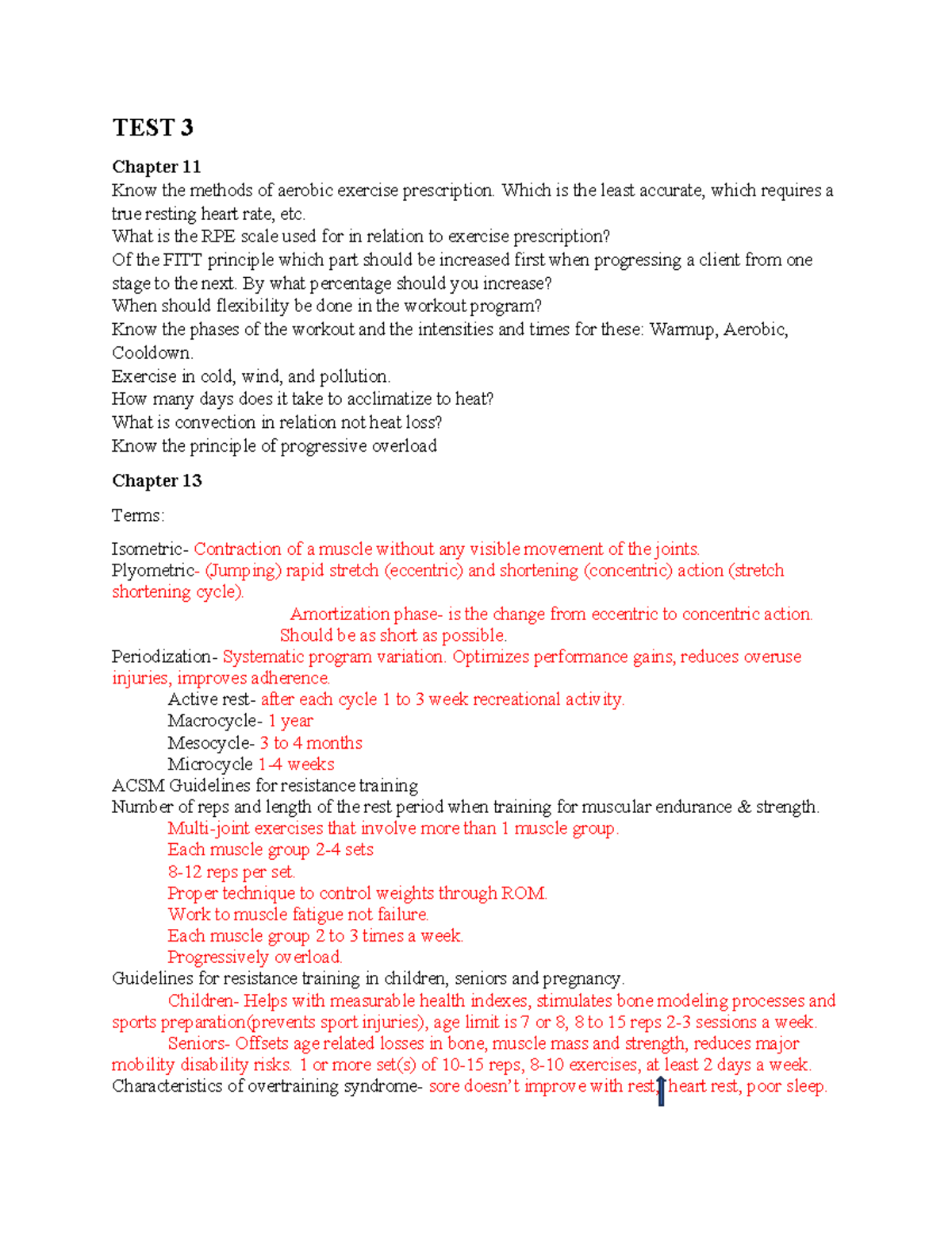 Test 3 Review - Intro to Kinesiology exam 3 study guide - TEST 3 ...