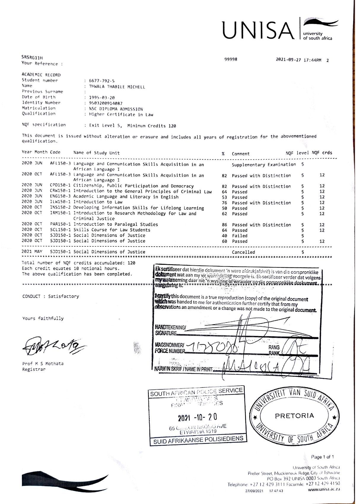 unisa assignment enquiry