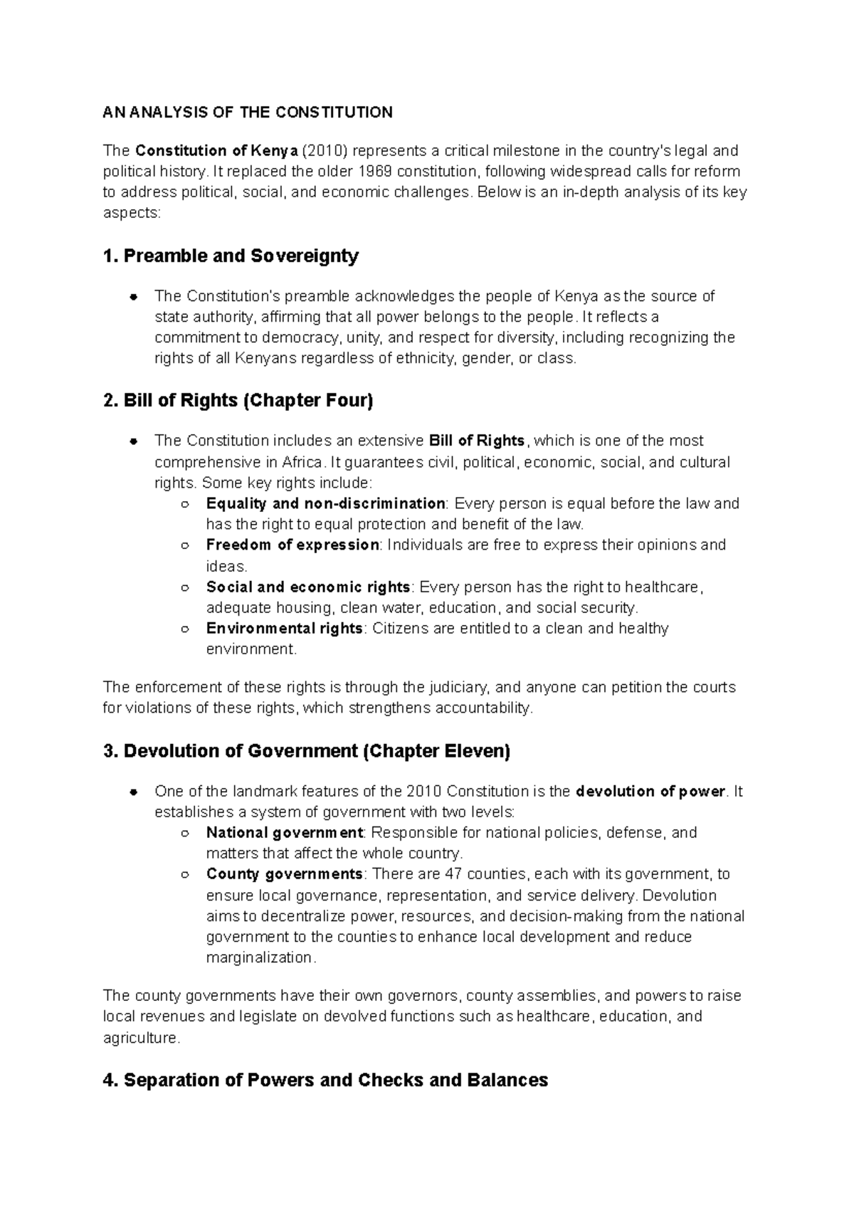 AN Analysis OF THE Constitution - AN ANALYSIS OF THE CONSTITUTION The ...