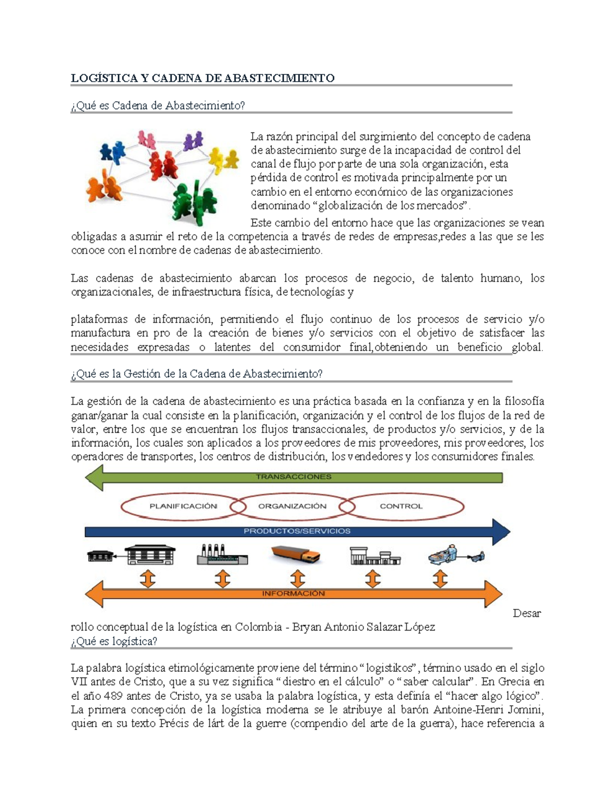 Logística Y Cadena DE Abastecimiento - LOGÍSTICA Y CADENA DE ...