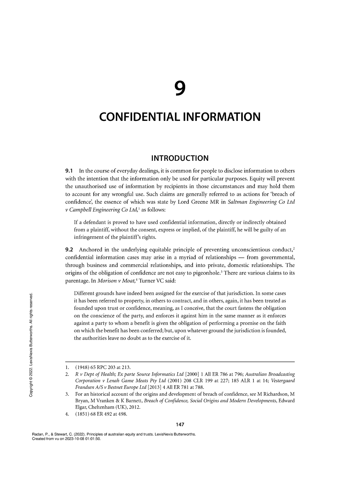 Chapter 9 Confidential Information - 147 9 CONFIDENTIAL INFORMATION ...