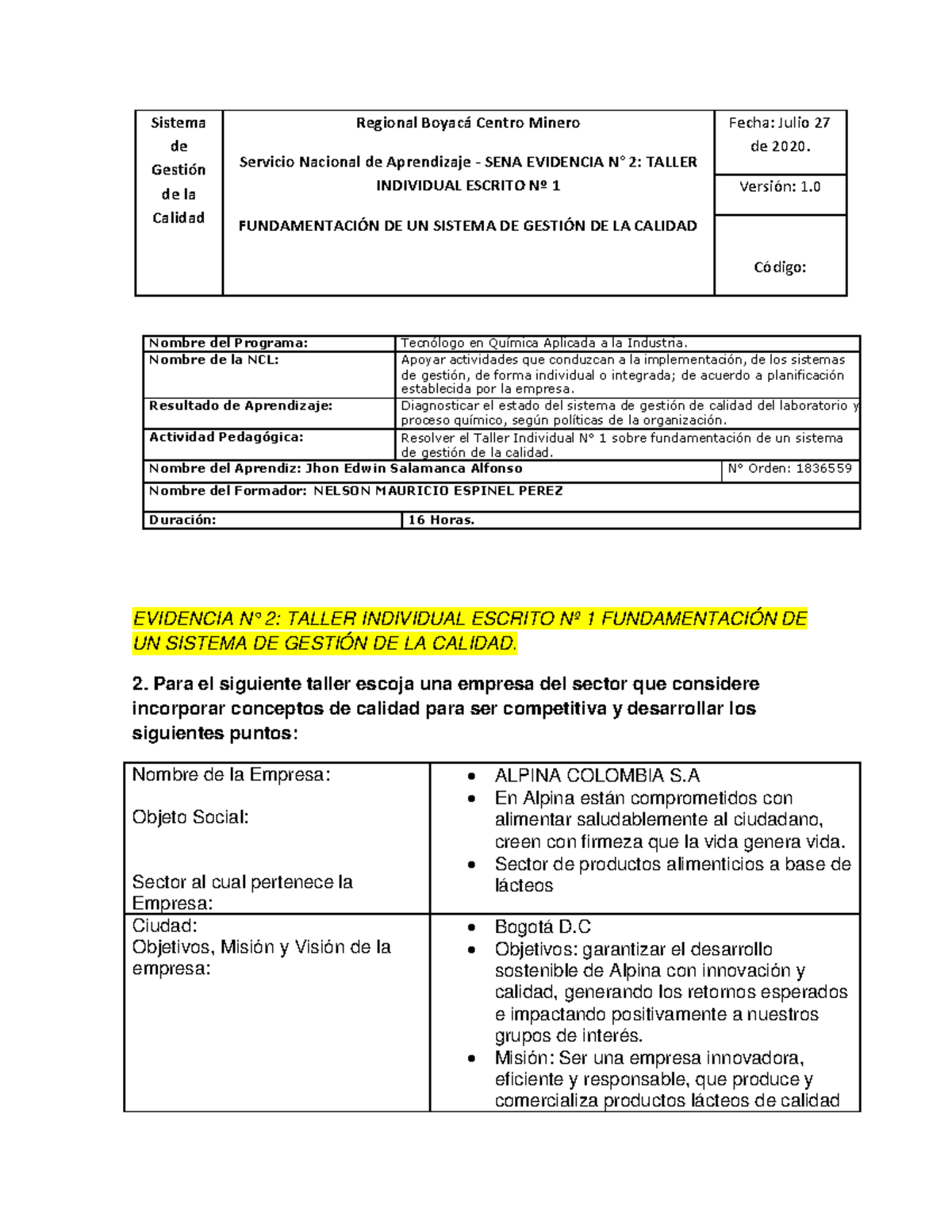 Taller fundamentos en SGC - Sistema de GestiÛn de la Calidad Regional ...