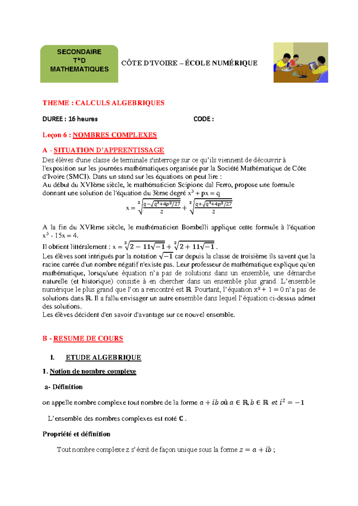 td-maths-le-on-06-nombres-complexes-c-te-d-ivoire-cole-num-rique