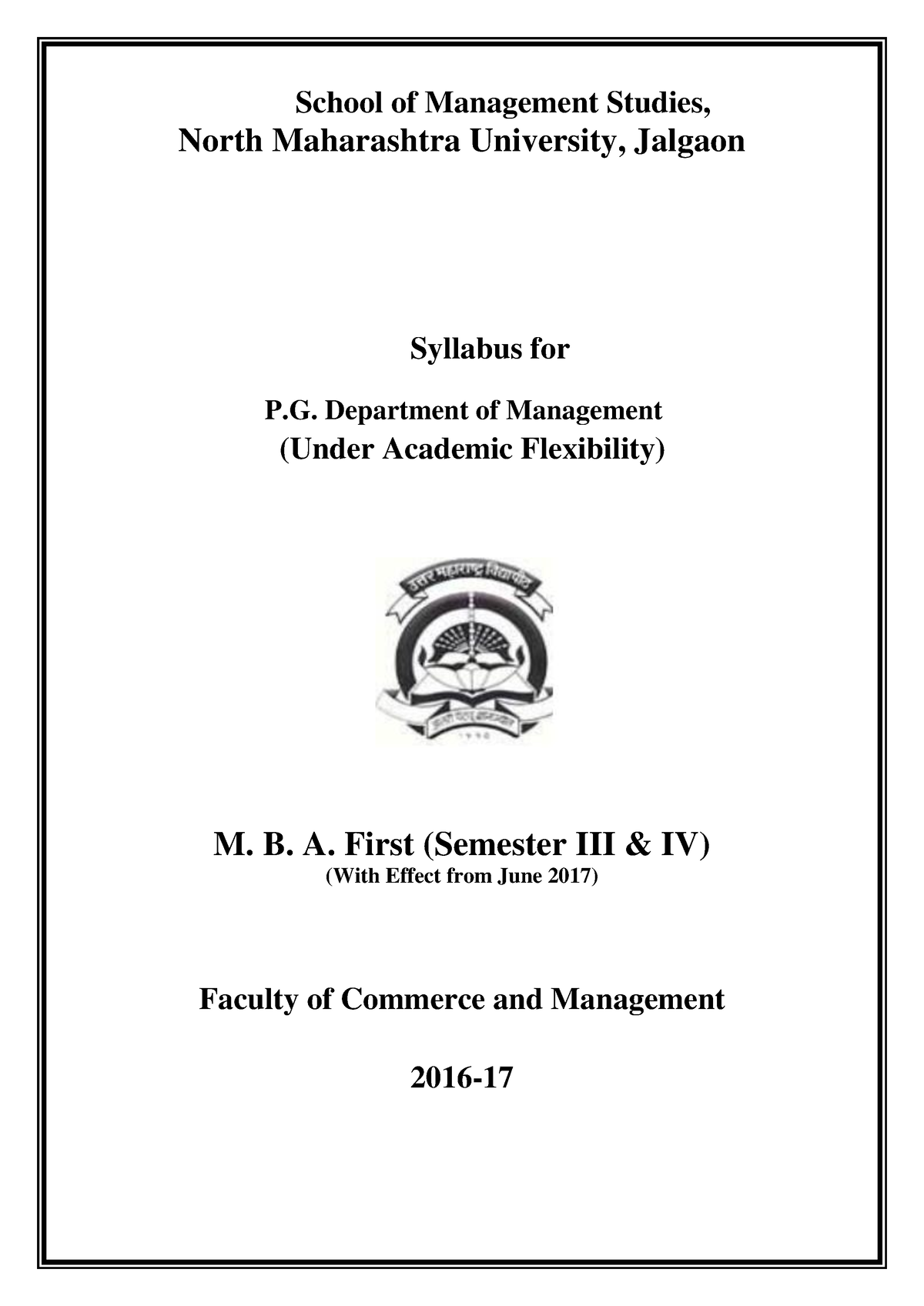 2017-18 M.B.A. Part-II (School Of Management) - School Of Management ...