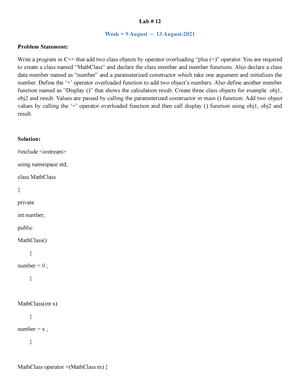 CS-201 Lab 2 Note: Read and follow all instructions