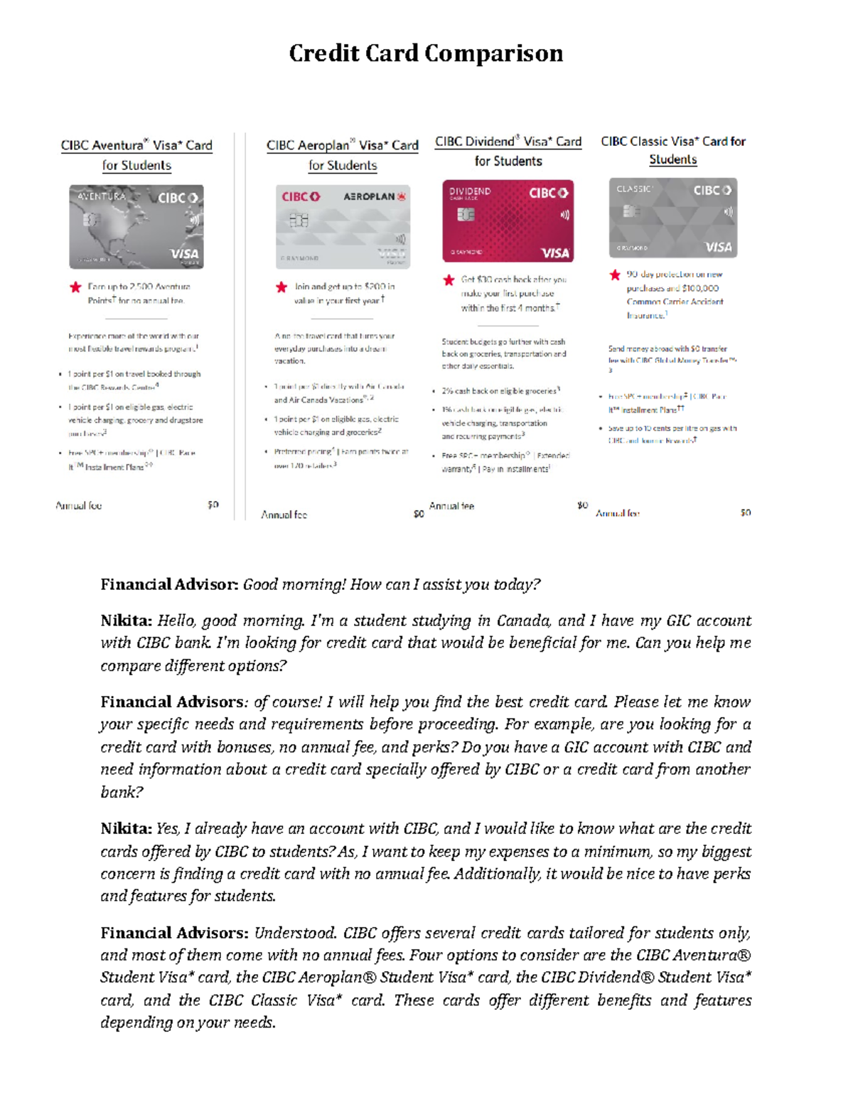 Credit Card Comparison - Credit Card Comparison Financial Advisor: Good