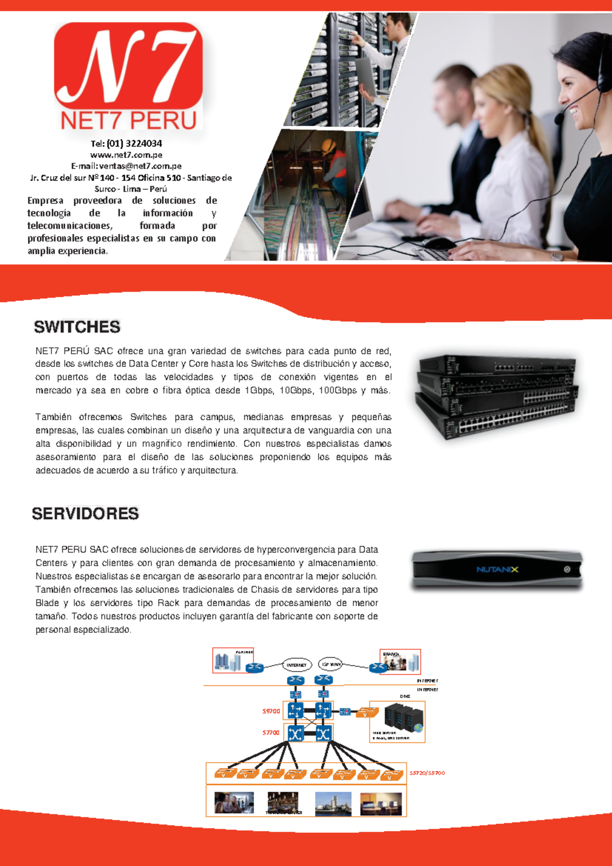 Brochure NET7 PERU - Información Actualizada - SWITCHES SERVIDORES ...